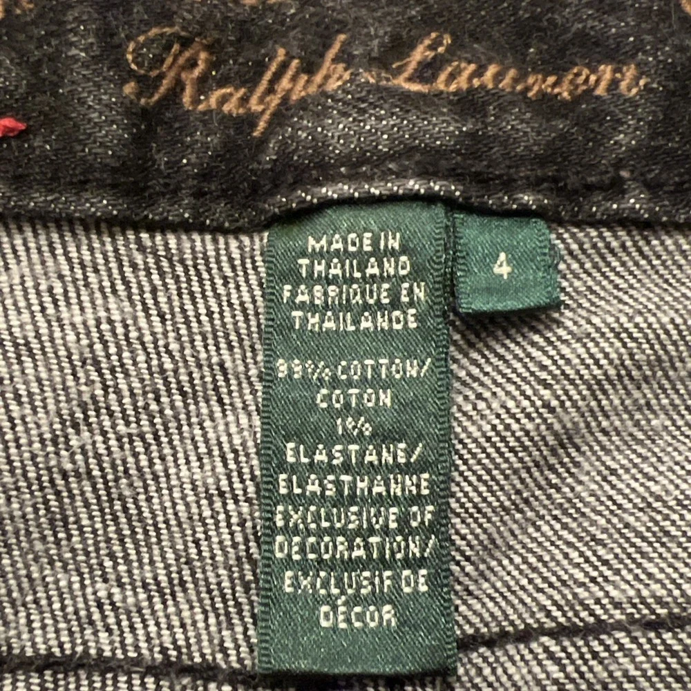 Ralph Lauren Classic Straight Jeans 4 Black Lauren Jeans Co. LRL Denim - Picture 5 of 16